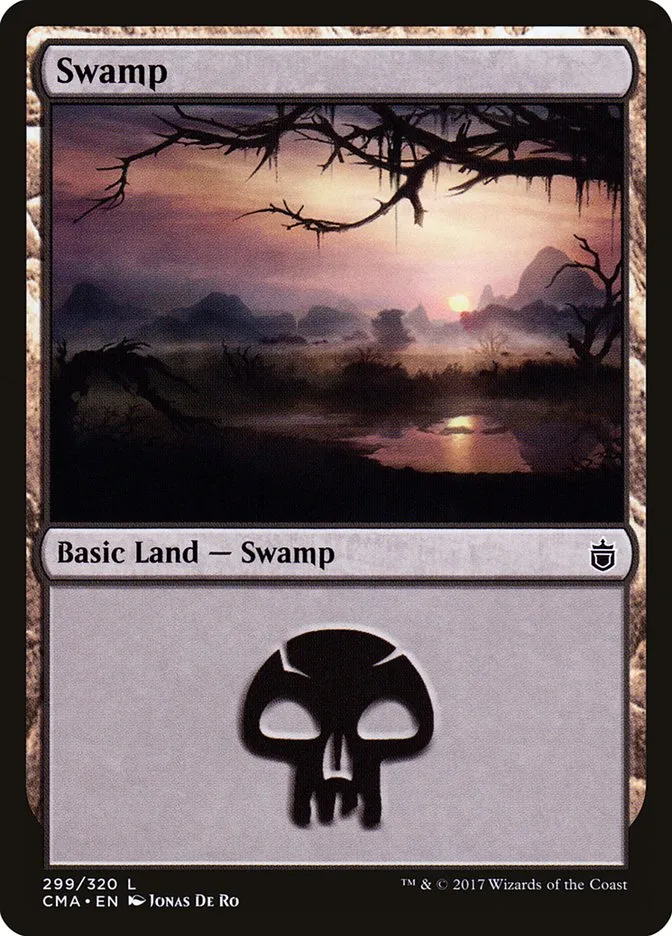 2017 Commander Anthology Swamp common #299 common card image