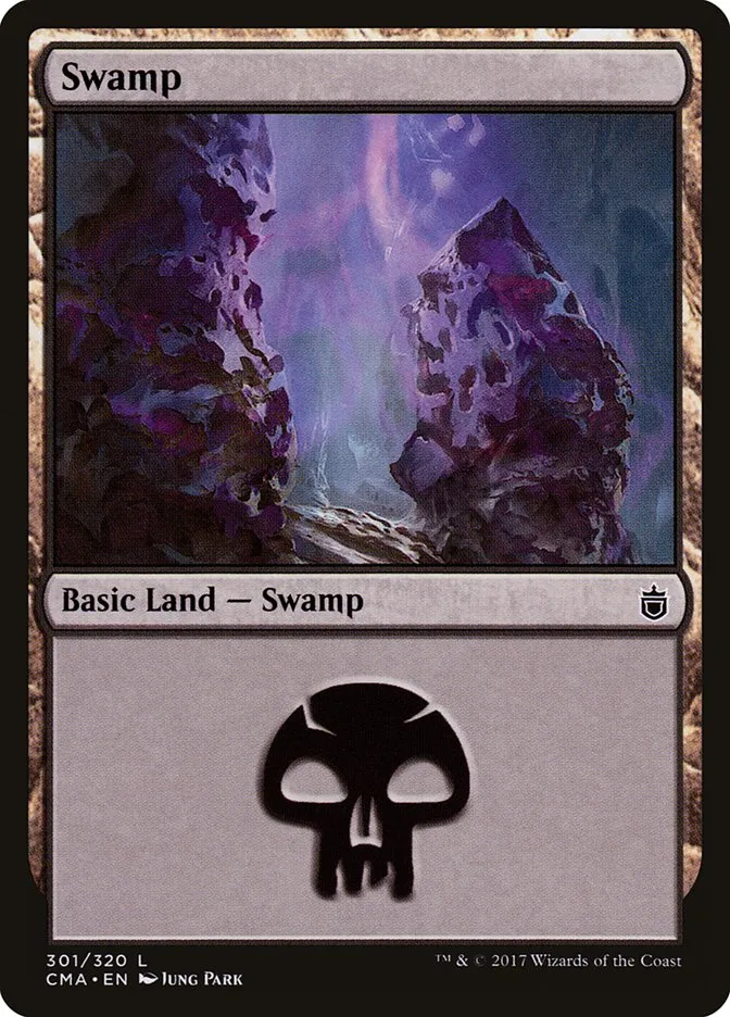 2017 Commander Anthology Swamp common #301 common card image
