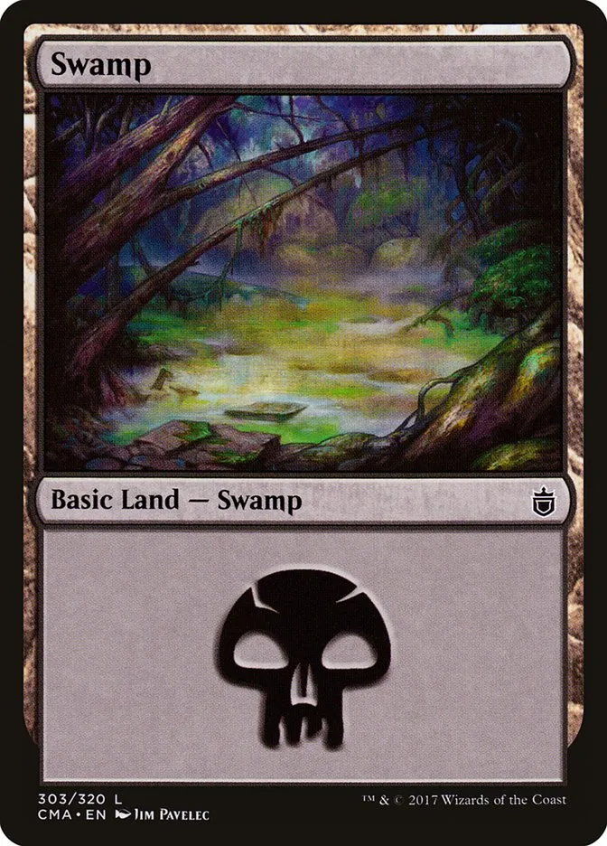 2017 Commander Anthology Swamp common #303 common card image