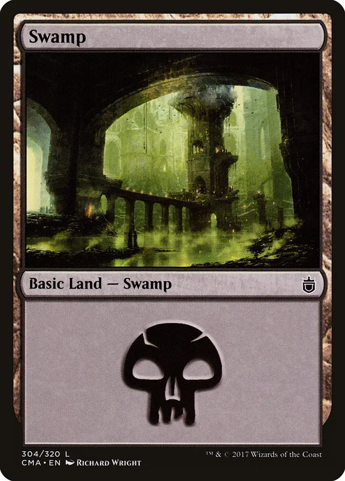 2017 Commander Anthology Swamp common #304 common card image