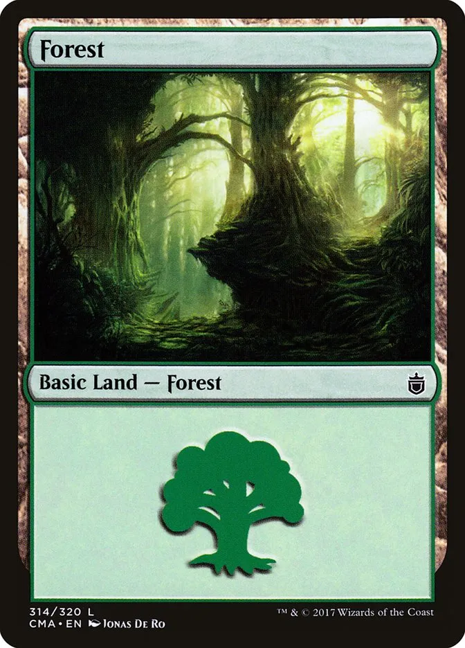2017 Commander Anthology Forest common #314 common card image