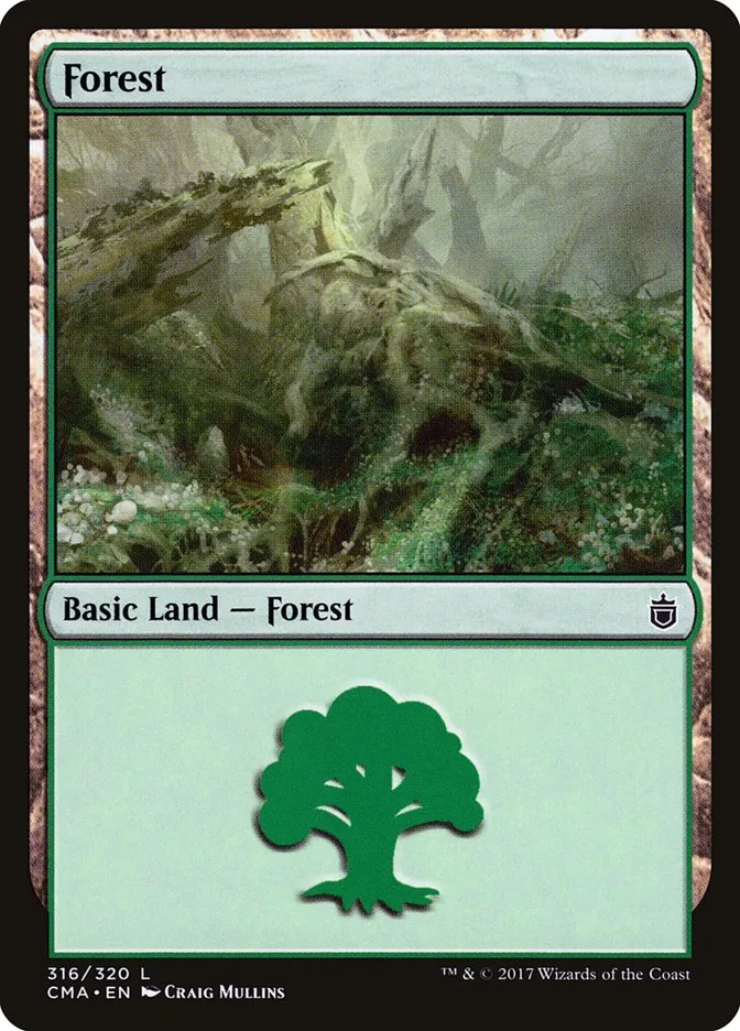 2017 Commander Anthology Forest #316 common card image