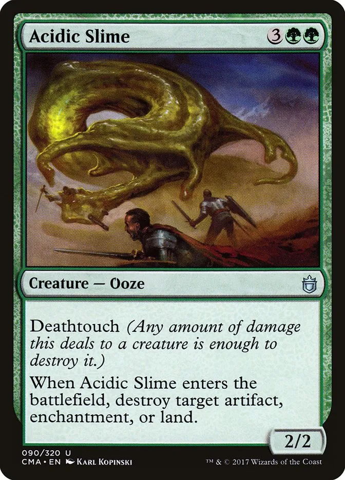 2017 Commander Anthology Acidic Slime uncommon #90 uncommon card image