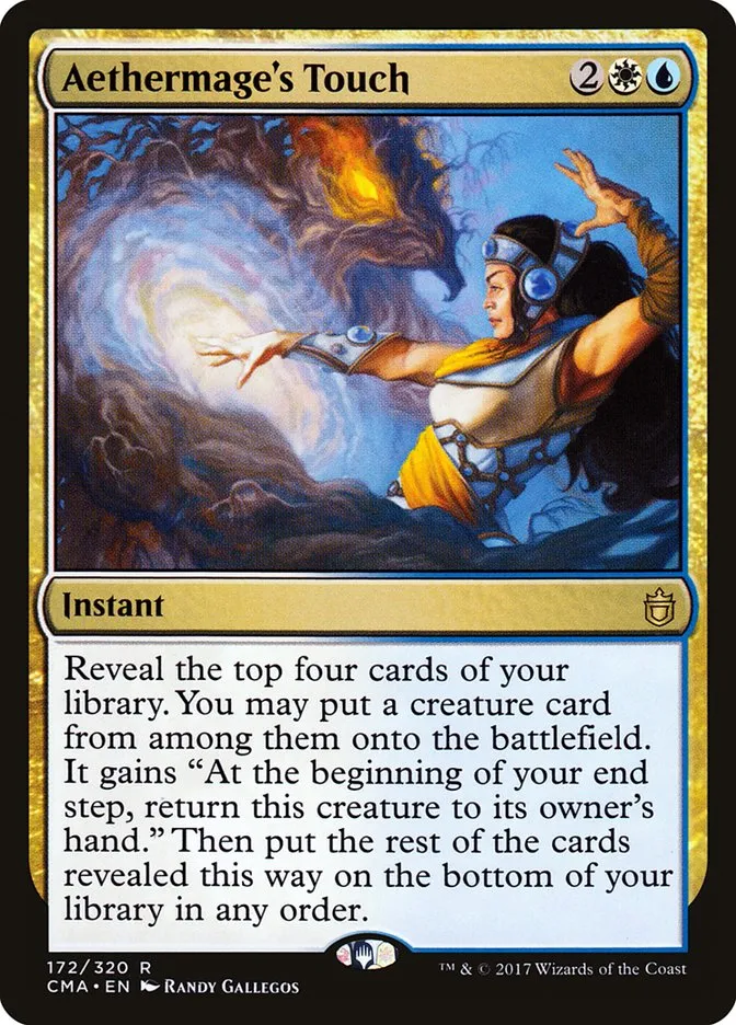 2017 Commander Anthology Aethermage's Touch #172 rare card image