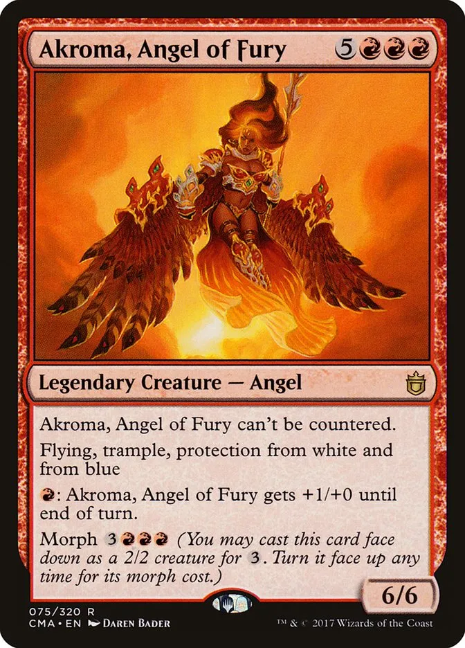 2017 Commander Anthology Akroma, Angel of Fury #75 rare card image