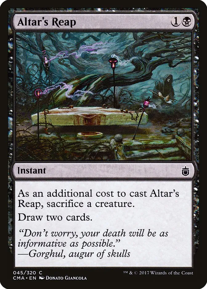 2017 Commander Anthology Altar's Reap common #45 common card image