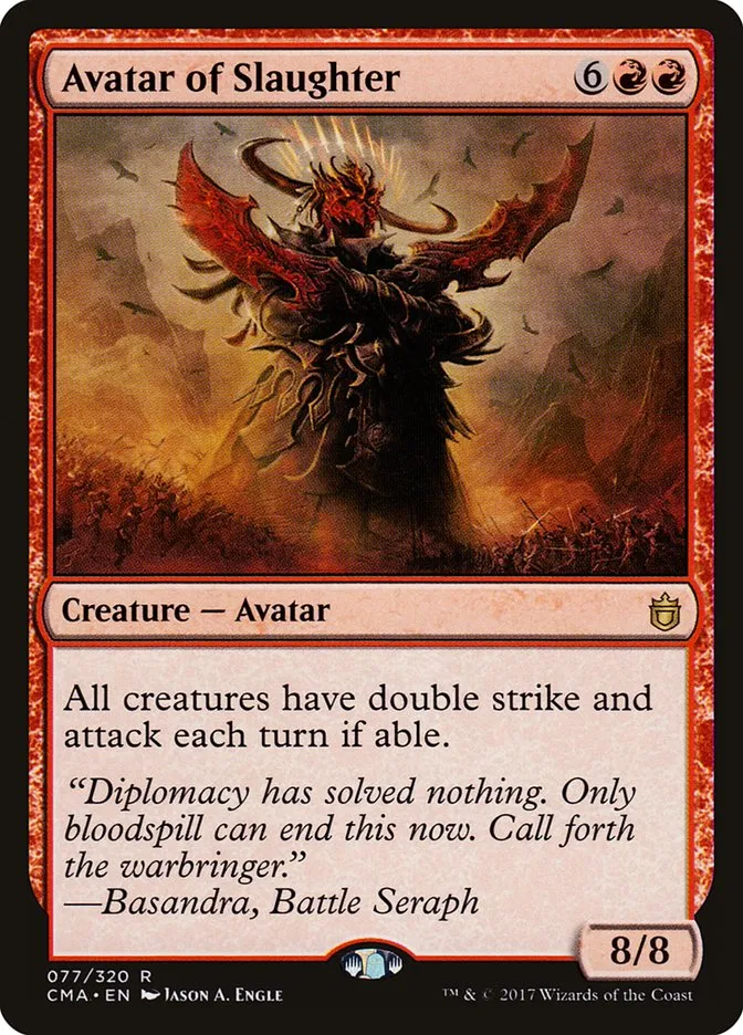 2017 Commander Anthology Avatar of Slaughter #77 rare card image
