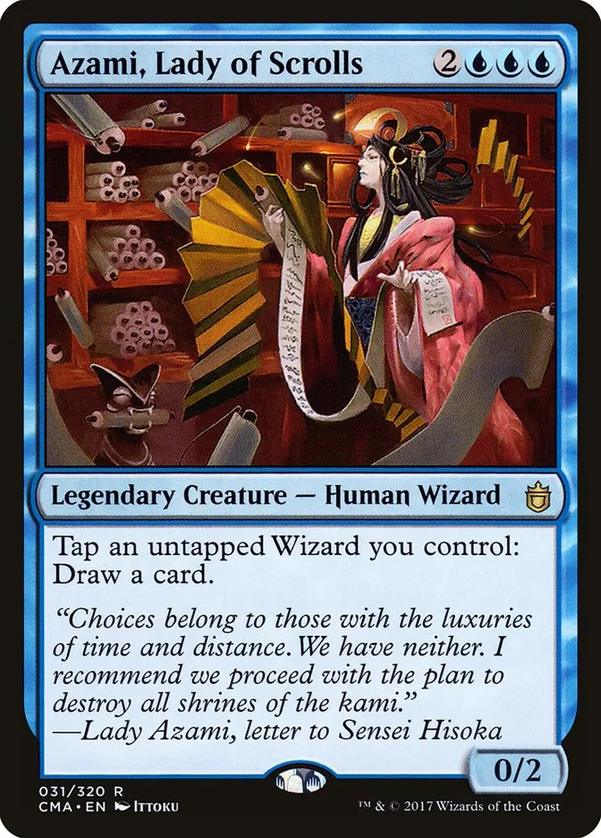 2017 Commander Anthology Azami, Lady of Scrolls #31 rare card image