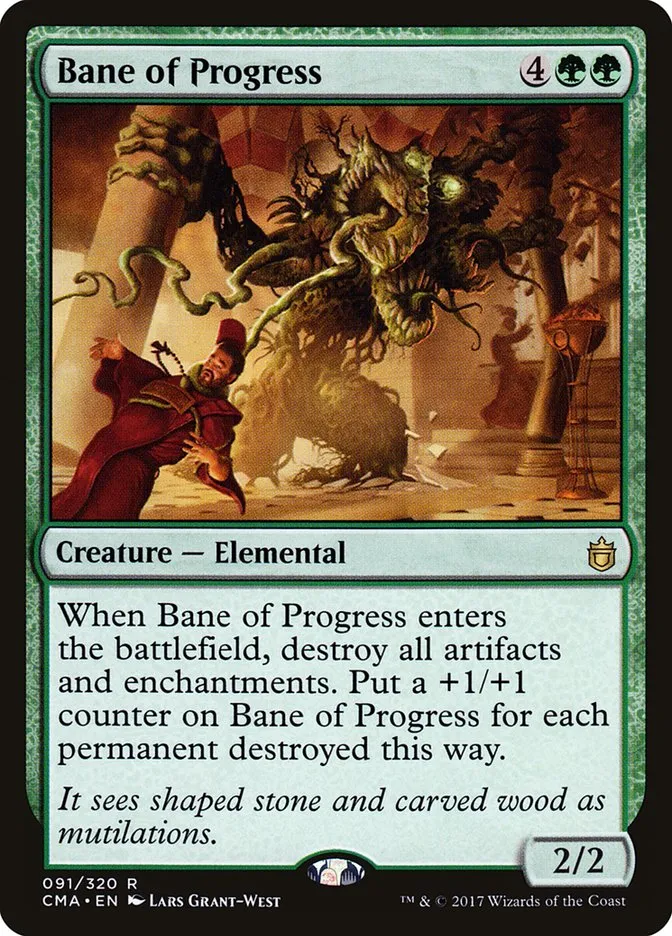 2017 Commander Anthology Bane of Progress #91 rare card image