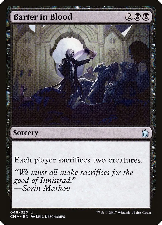 2017 Commander Anthology Barter in Blood uncommon #48 uncommon card image