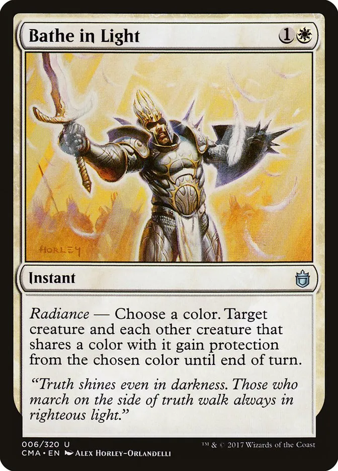 2017 Commander Anthology Bathe in Light uncommon #6 uncommon card image
