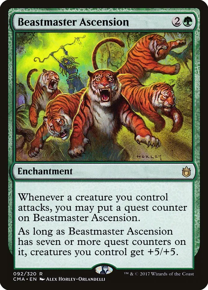 2017 Commander Anthology Beastmaster Ascension rare #92 rare card image