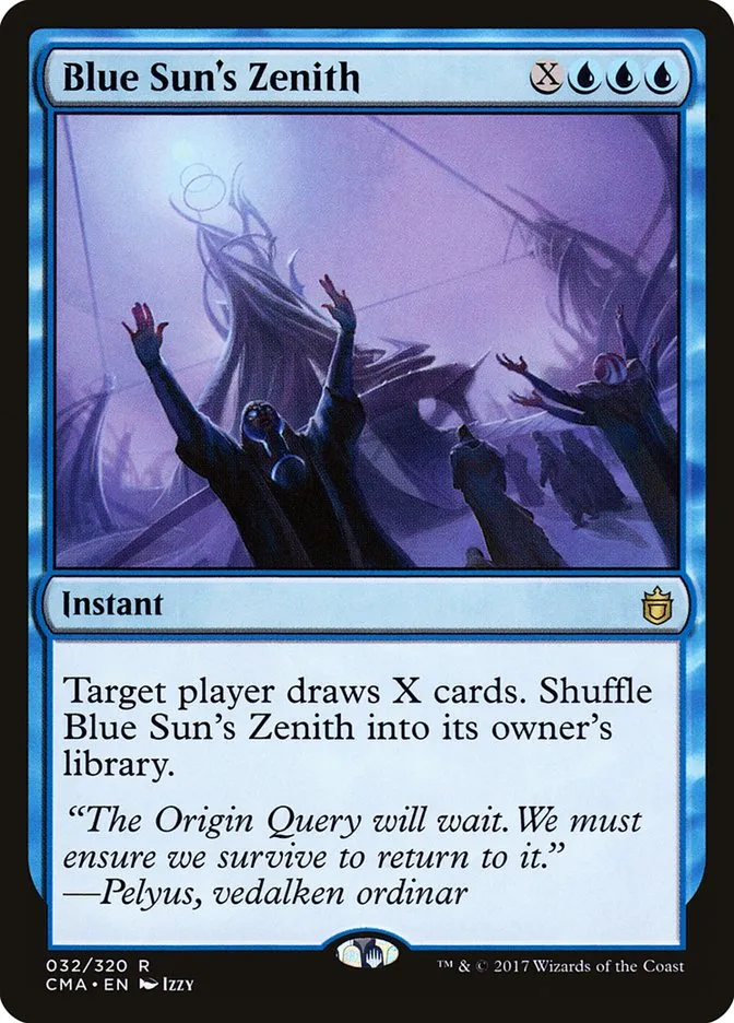 2017 Commander Anthology Blue Sun's Zenith #32 rare card image