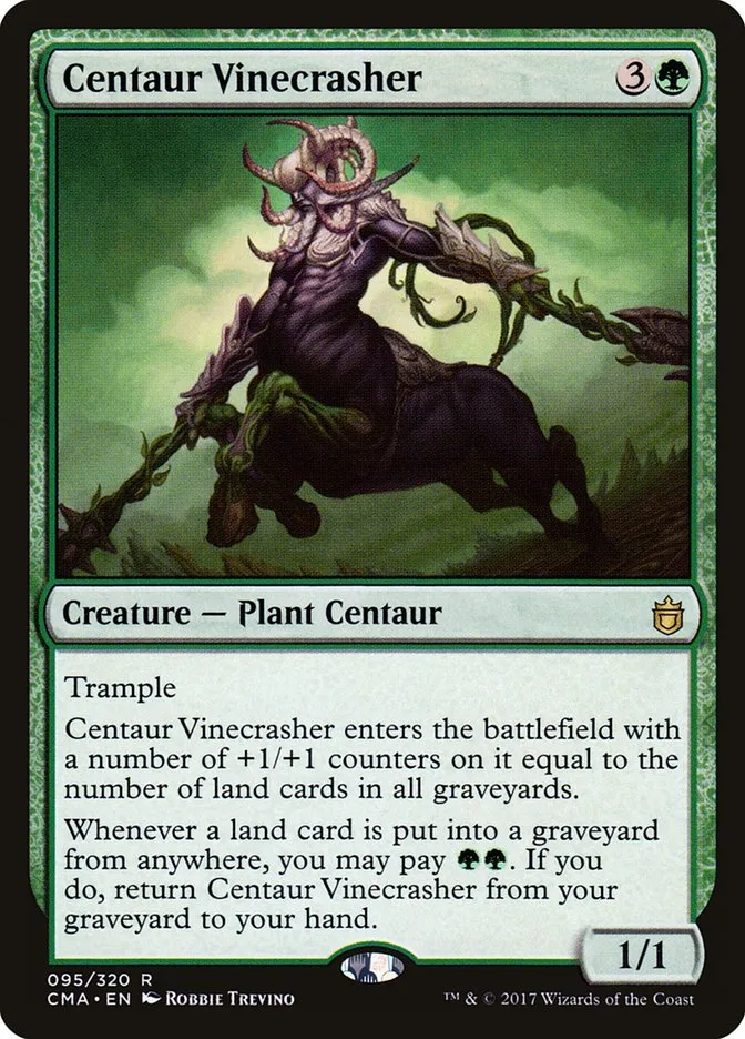 2017 Commander Anthology Centaur Vinecrasher rare #95 rare card image
