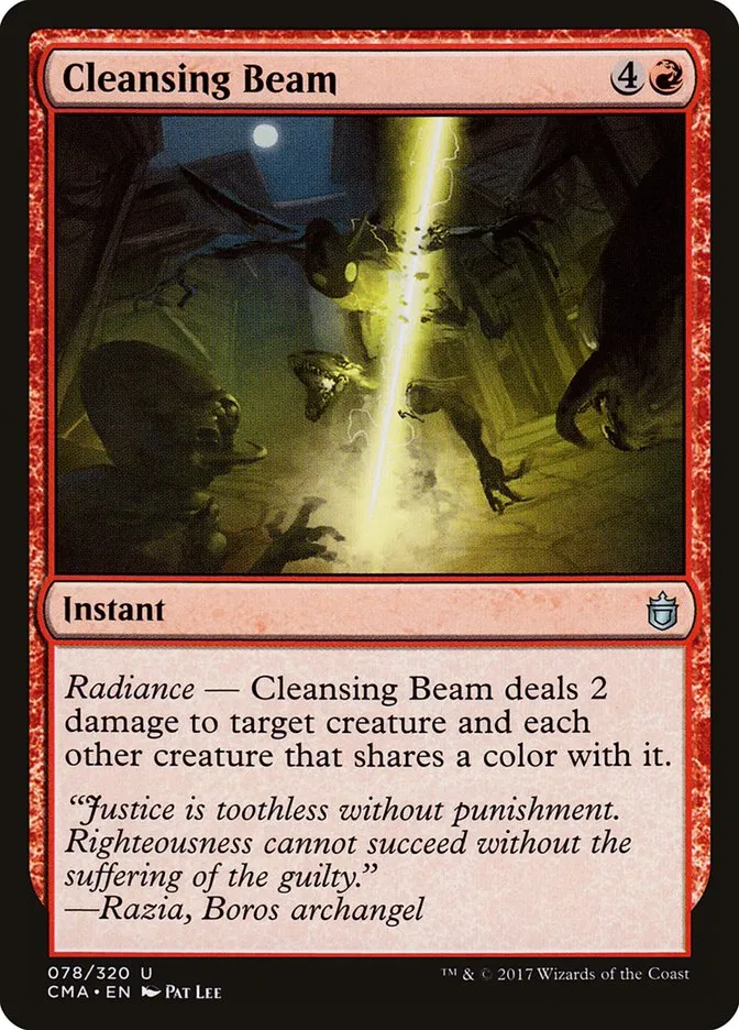 2017 Commander Anthology Cleansing Beam uncommon #78 uncommon card image
