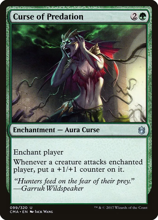 2017 Commander Anthology Curse of Predation #99 uncommon card image