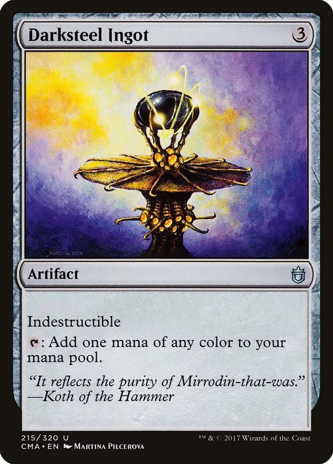 2017 Commander Anthology Darksteel Ingot #215 uncommon card image