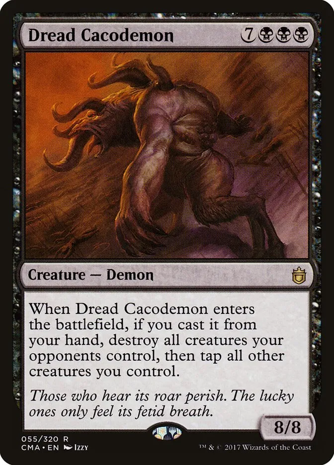 2017 Commander Anthology Dread Cacodemon rare #55 rare card image