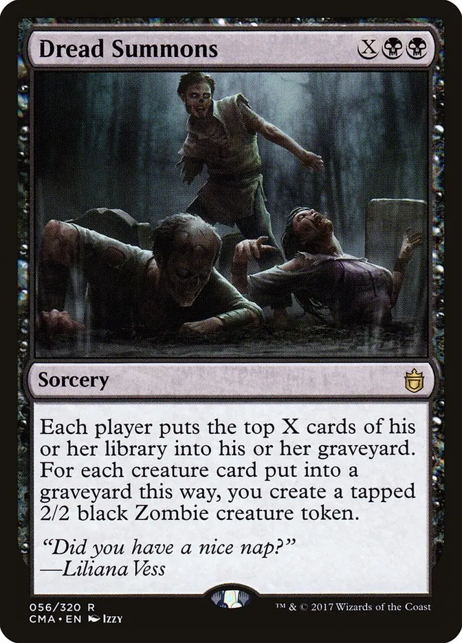 2017 Commander Anthology Dread Summons #56 rare card image
