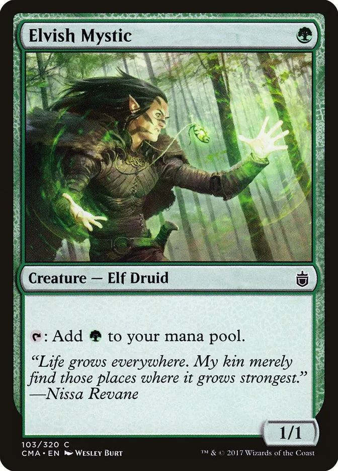 2017 Commander Anthology Elvish Mystic common #103 common card image