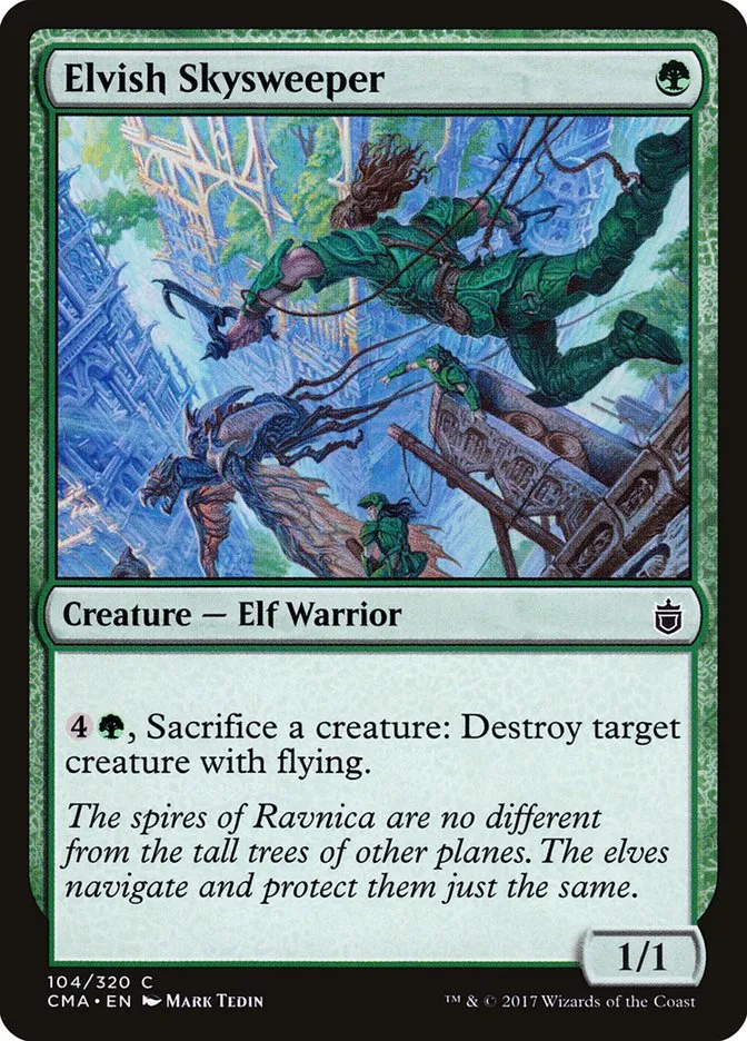 2017 Commander Anthology Elvish Skysweeper common #104 common card image