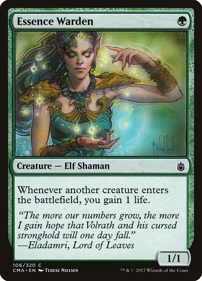 2017 Commander Anthology Essence Warden common #106 common card image
