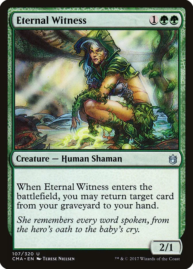 2017 Commander Anthology Eternal Witness #107 uncommon card image