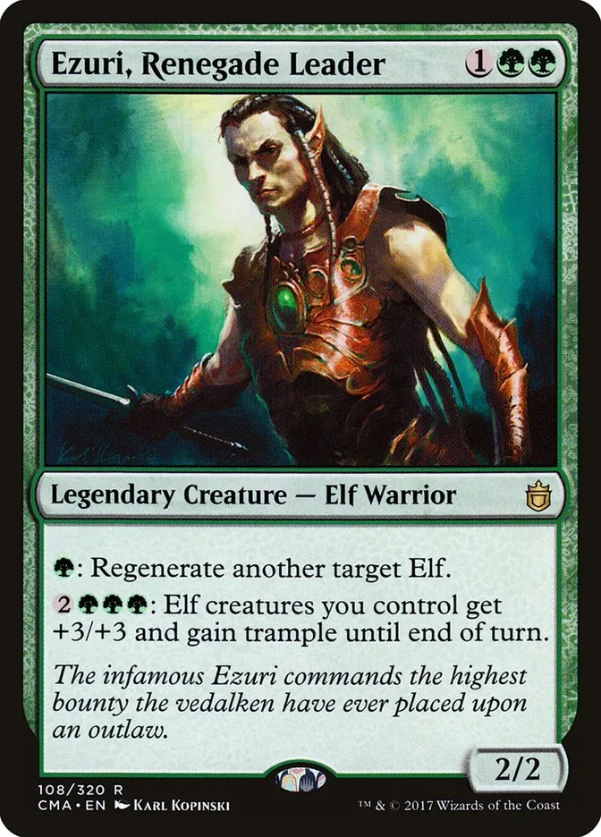 2017 Commander Anthology Ezuri, Renegade Leader #108 rare card image