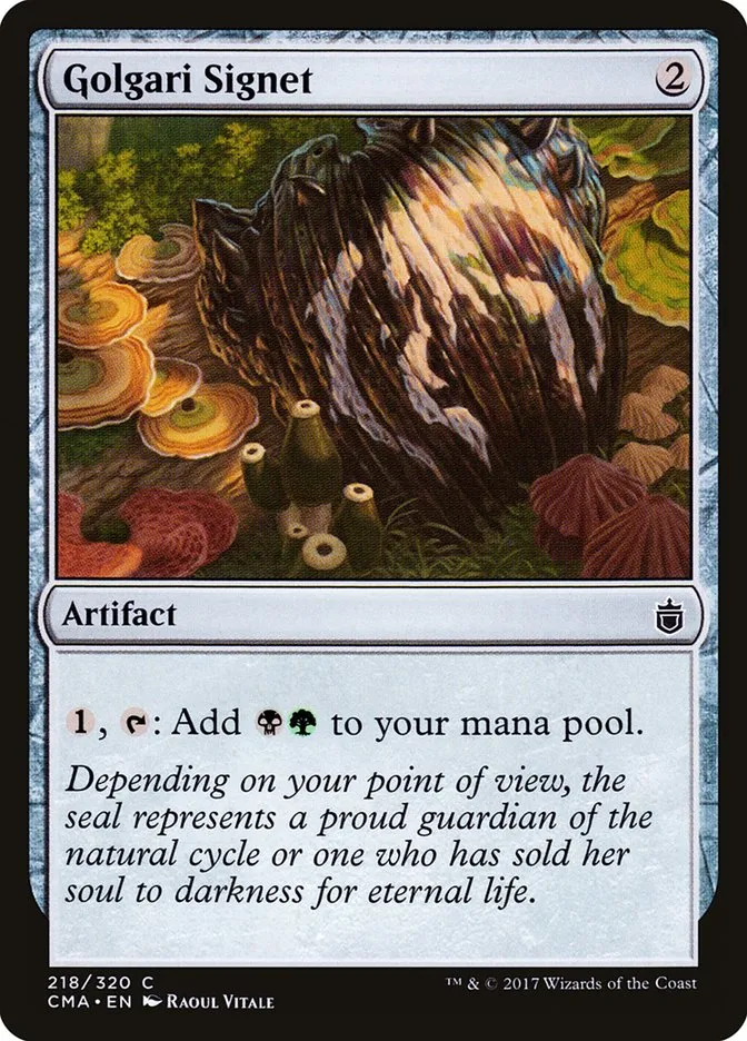 2017 Commander Anthology Golgari Signet common #218 common card image
