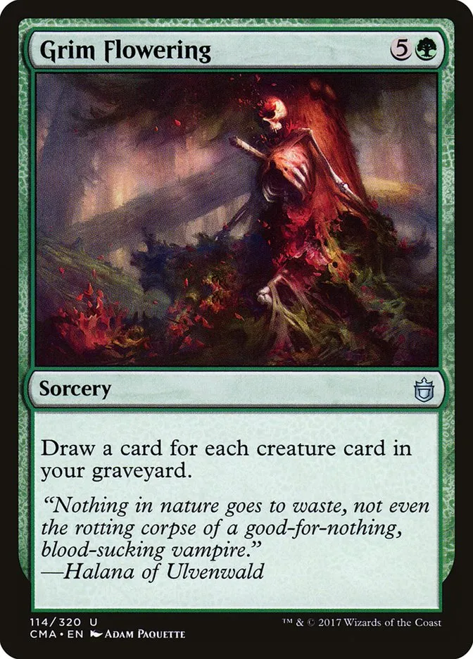 2017 Commander Anthology Grim Flowering uncommon #114 uncommon card image