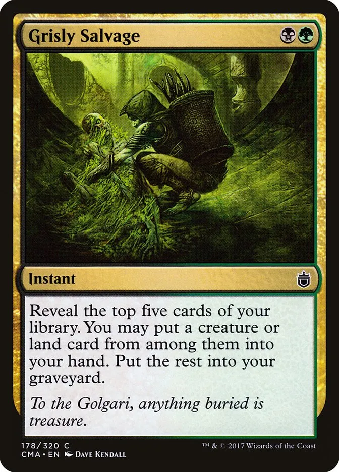 2017 Commander Anthology Grisly Salvage common #178 common card image