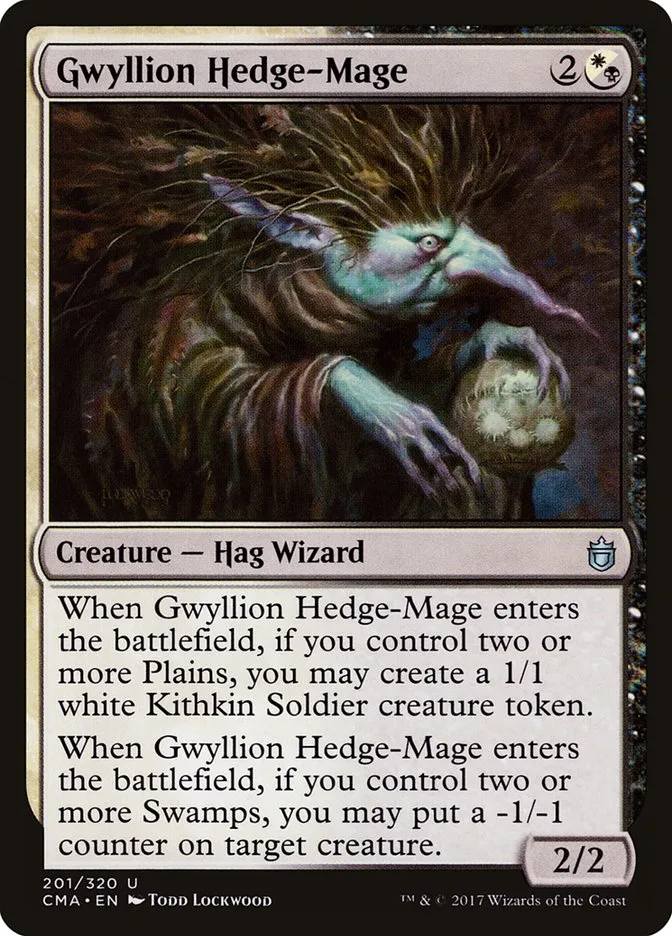 2017 Commander Anthology Gwyllion Hedge-Mage #201 uncommon card image