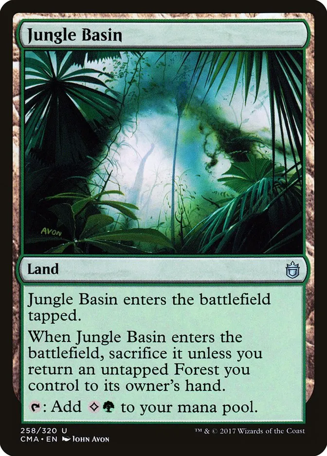 2017 Commander Anthology Jungle Basin #258 uncommon card image