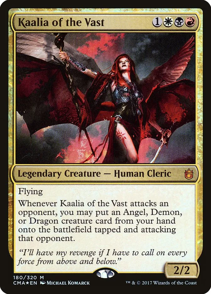 2017 Commander Anthology Kaalia of the Vast #180 mythic card image