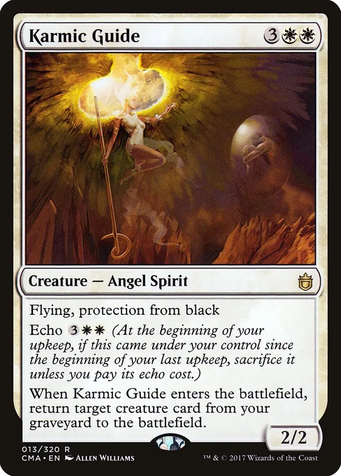 2017 Commander Anthology Karmic Guide rare #13 rare card image