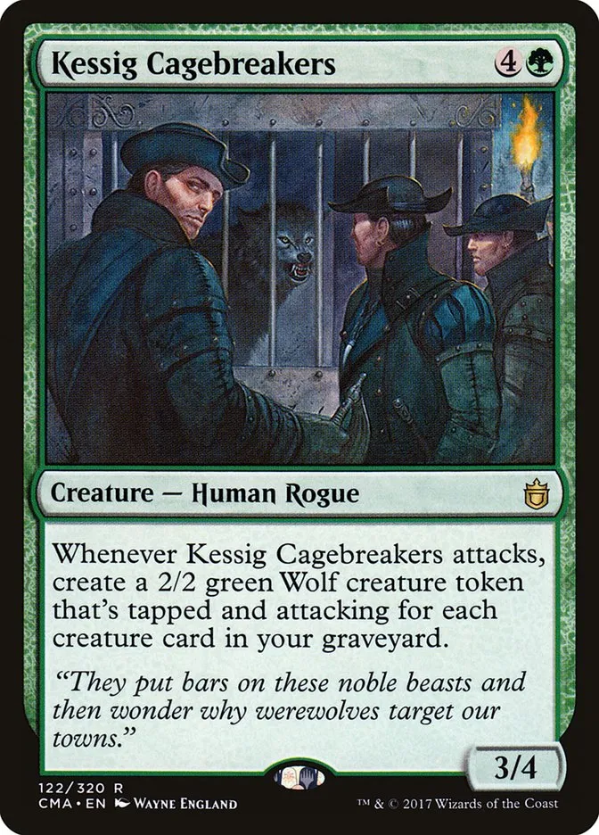 2017 Commander Anthology Kessig Cagebreakers #122 rare card image