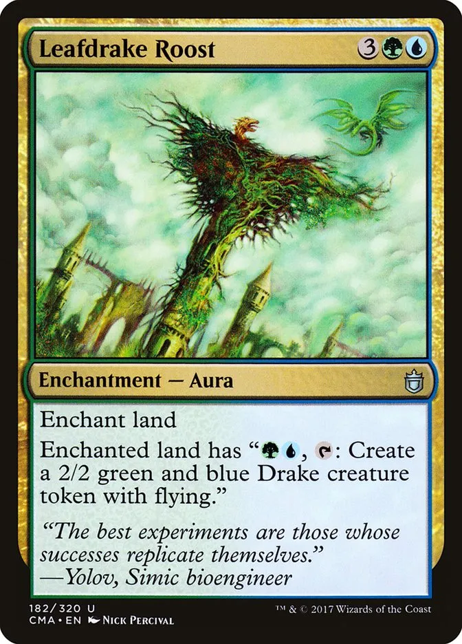 2017 Commander Anthology Leafdrake Roost uncommon #182 uncommon card image