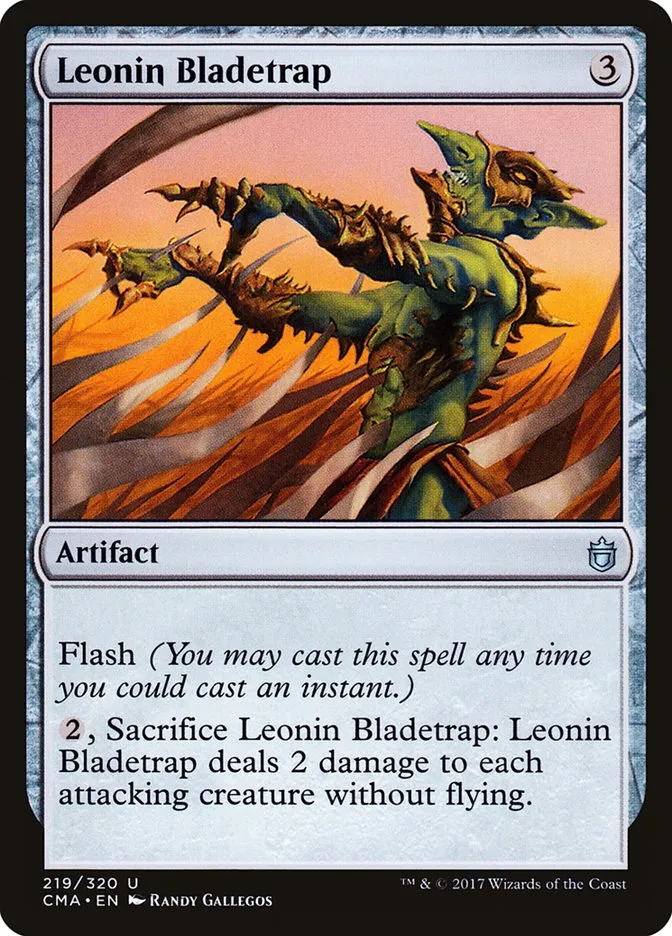 2017 Commander Anthology Leonin Bladetrap uncommon #219 uncommon card image