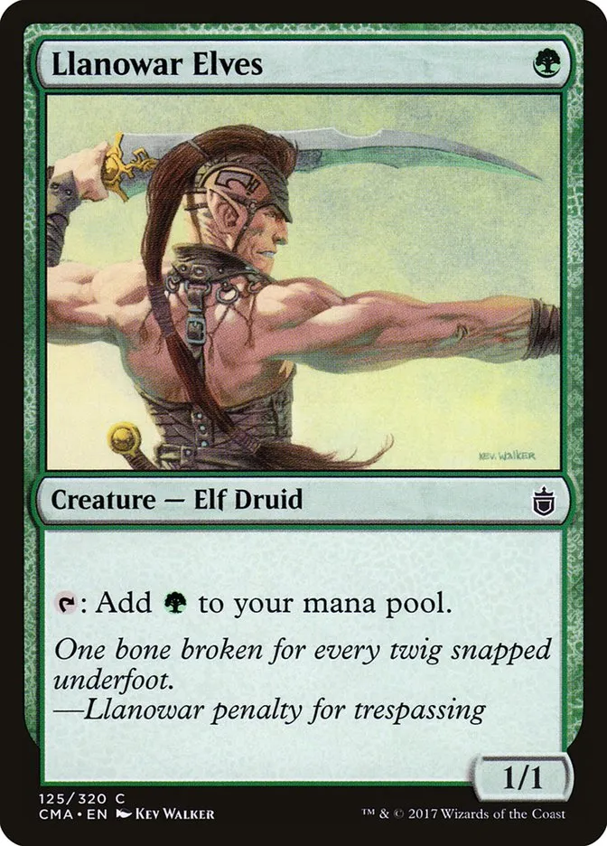 2017 Commander Anthology Llanowar Elves common #125 common card image