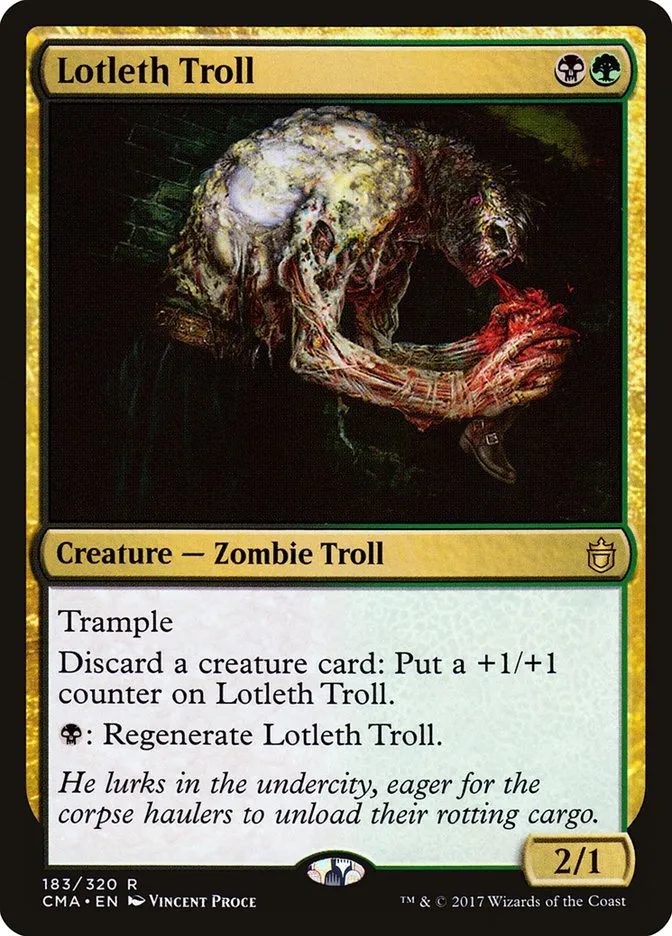 2017 Commander Anthology Lotleth Troll rare #183 rare card image