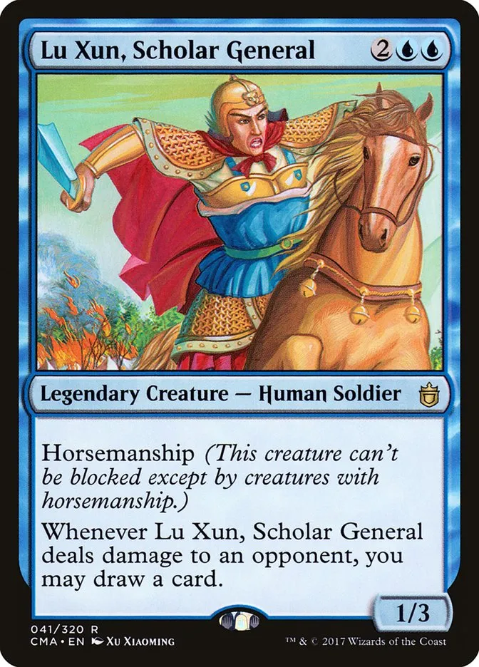 2017 Commander Anthology Lu Xun, Scholar General rare #41 rare card image