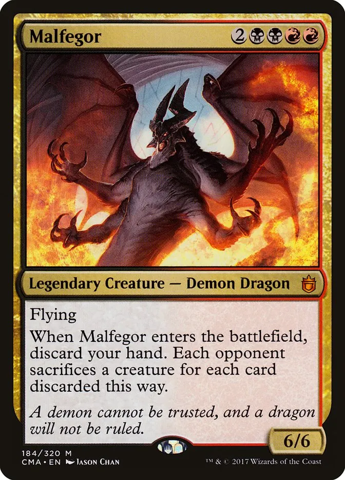 2017 Commander Anthology Malfegor mythic #184 mythic card image
