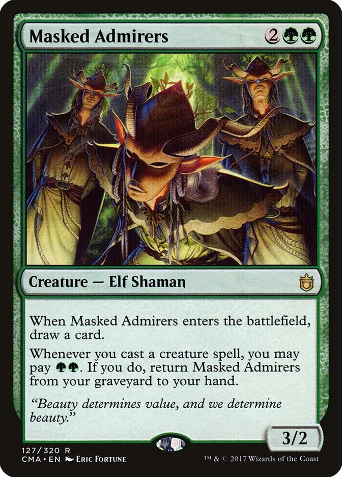 2017 Commander Anthology Masked Admirers rare #127 rare card image