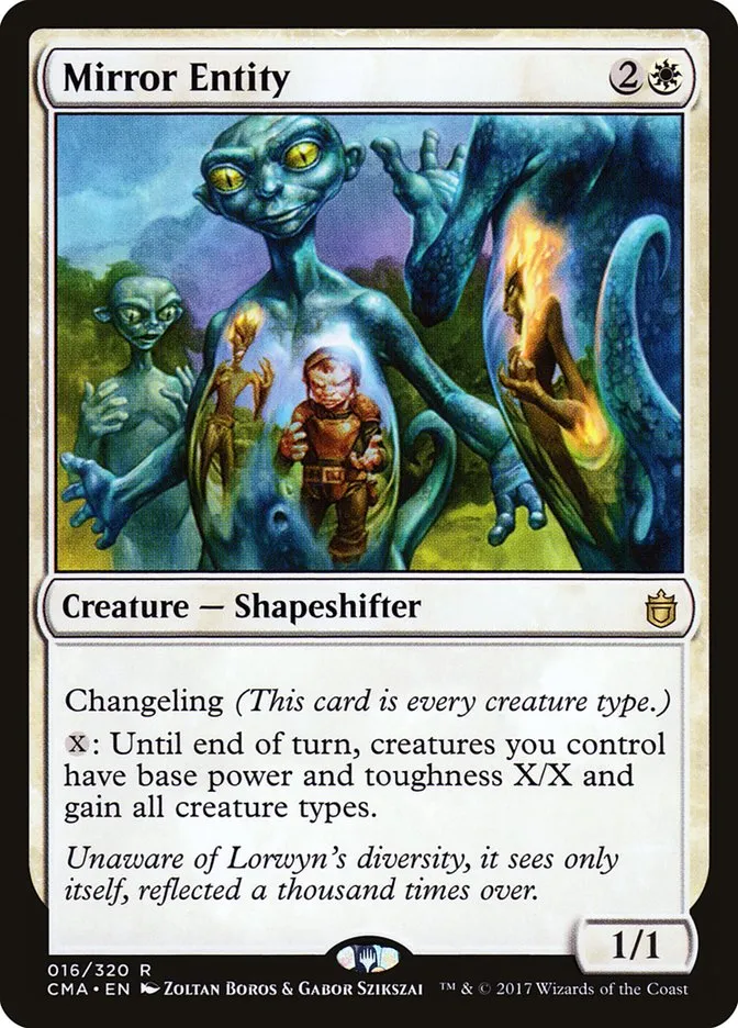 2017 Commander Anthology Mirror Entity rare #16 rare card image