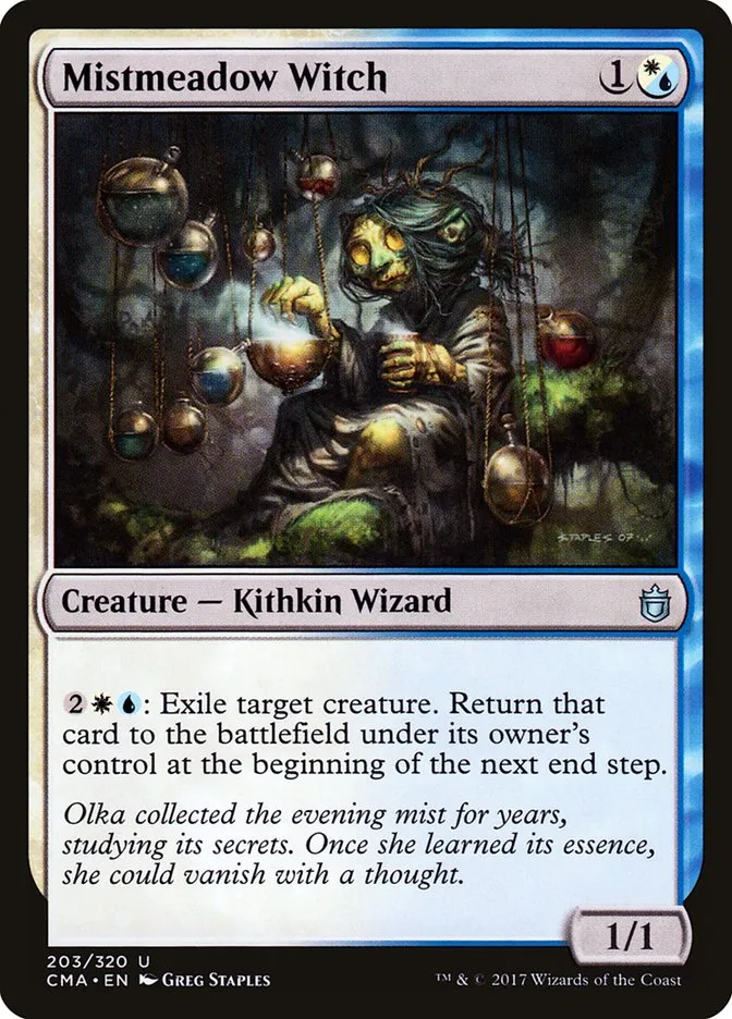 2017 Commander Anthology Mistmeadow Witch uncommon #203 uncommon card image