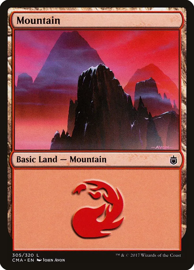 2017 Commander Anthology Mountain common #305 common card image
