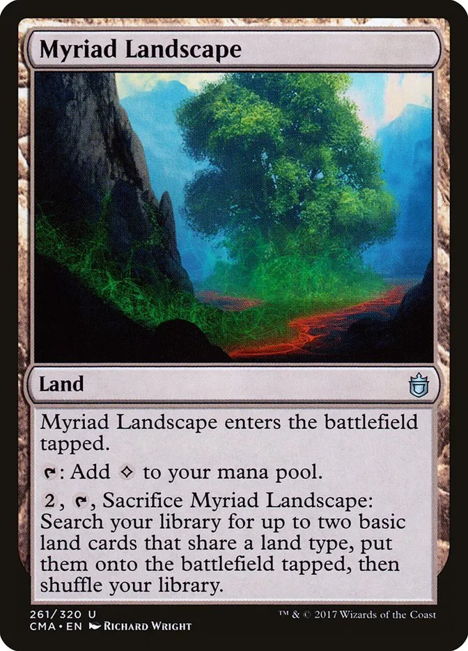 2017 Commander Anthology Myriad Landscape uncommon #261 uncommon card image