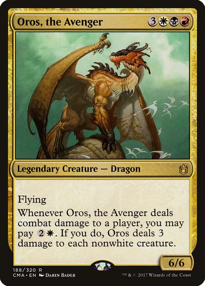 2017 Commander Anthology Oros, the Avenger #188 rare card image