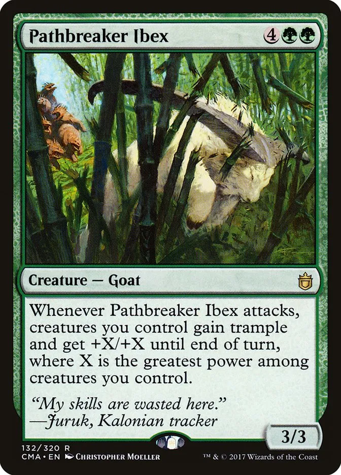 2017 Commander Anthology Pathbreaker Ibex #132 rare card image
