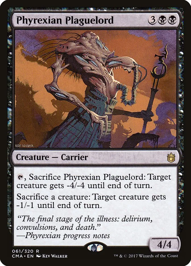 2017 Commander Anthology Phyrexian Plaguelord #61 rare card image